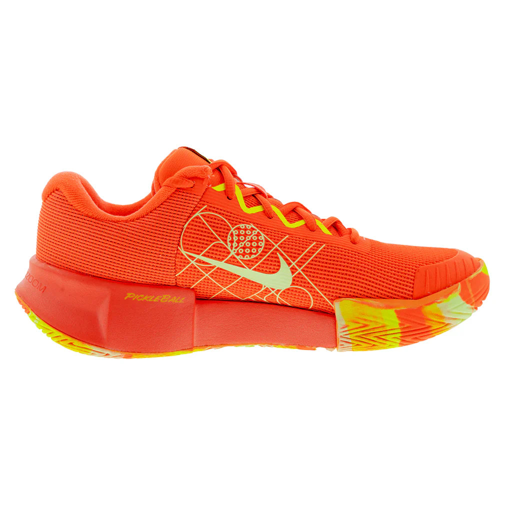 Women`s GP Pickleball Pro Shoes Hyper Orange and Volt Womens Shoes NIKE