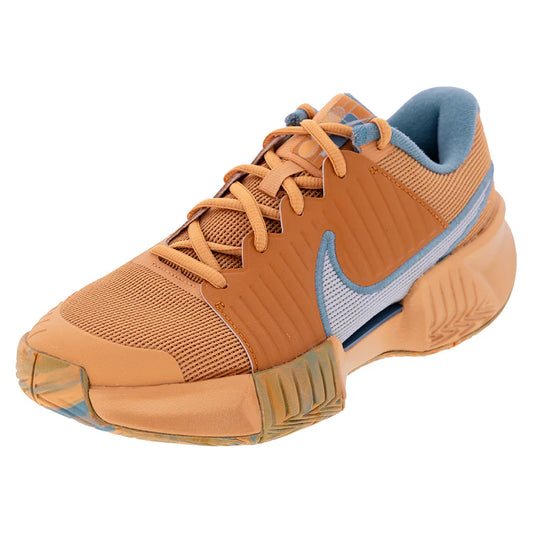 Women`s GP Pickleball Pro Shoes Copper Moon and Glacier Blue NIKE 5 orange