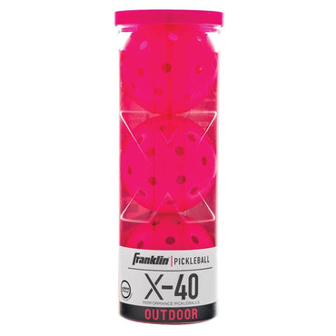X-40 Outdoor Pickleballs 3 Pack Pink Pickleballs FRANKLIN SPORTS