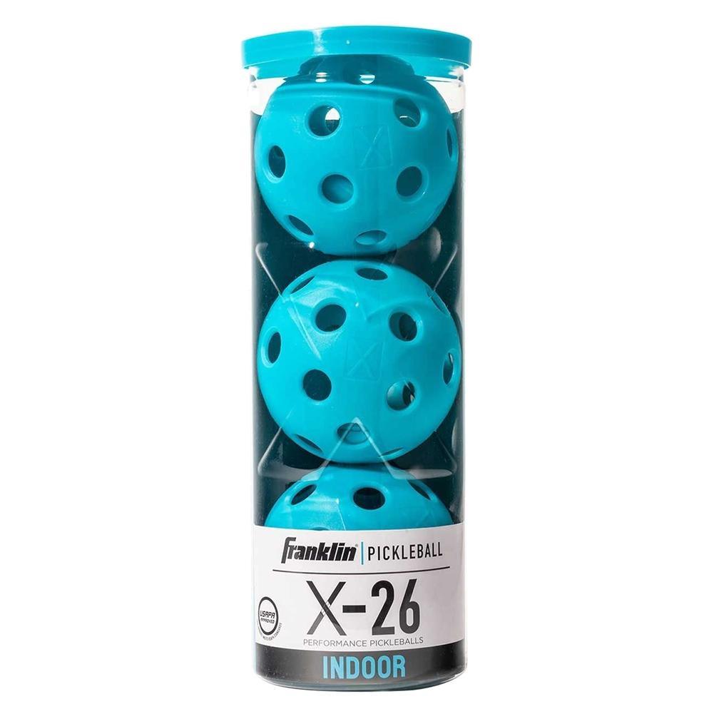 X-26 Indoor Pickleballs 3 Pack Blue Pickleballs FRANKLIN SPORTS