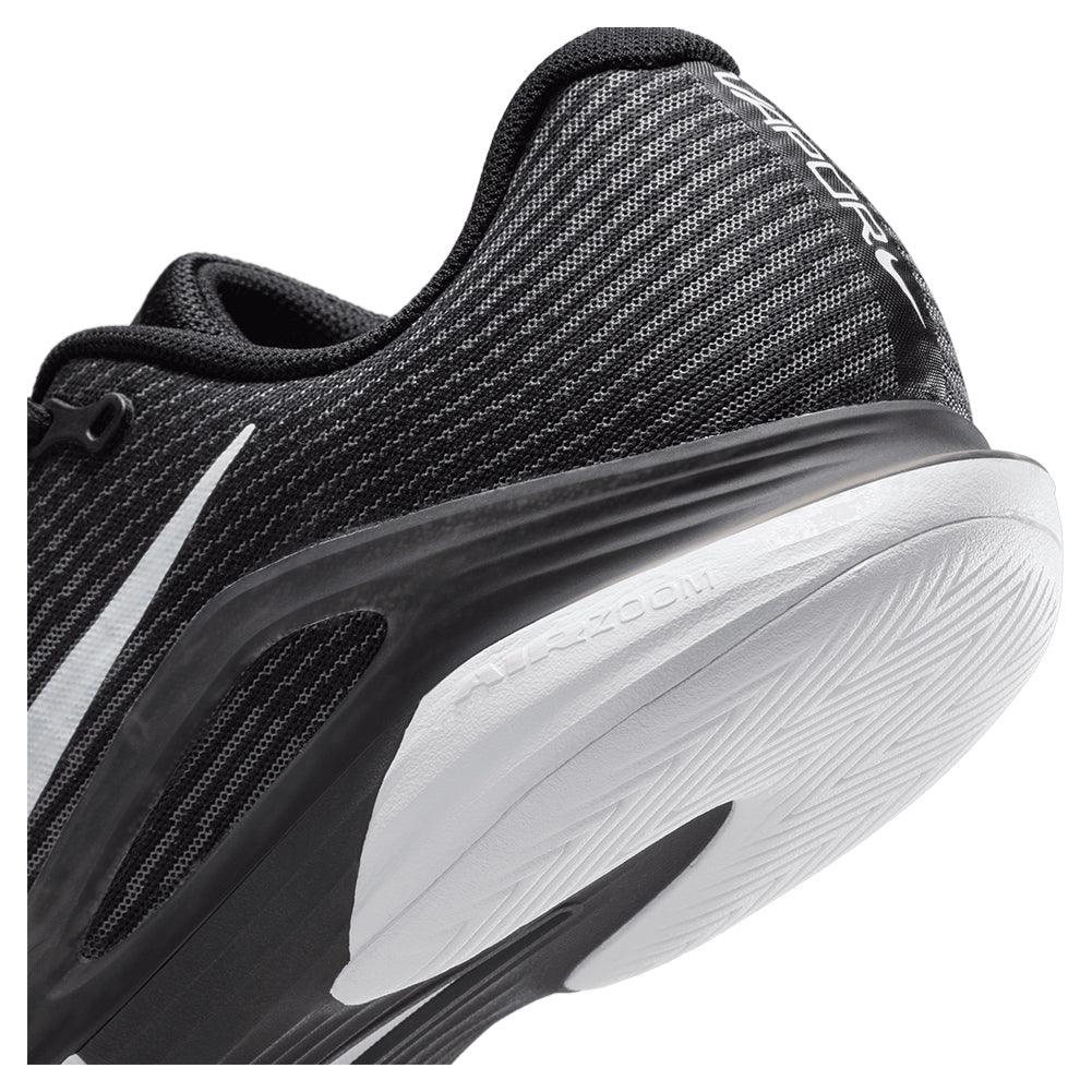 Mens Zoom Vapor 12 Tennis Shoes Black and White NIKE