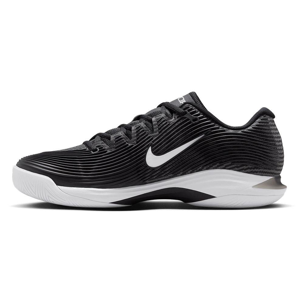 Mens Zoom Vapor 12 Tennis Shoes Black and White NIKE