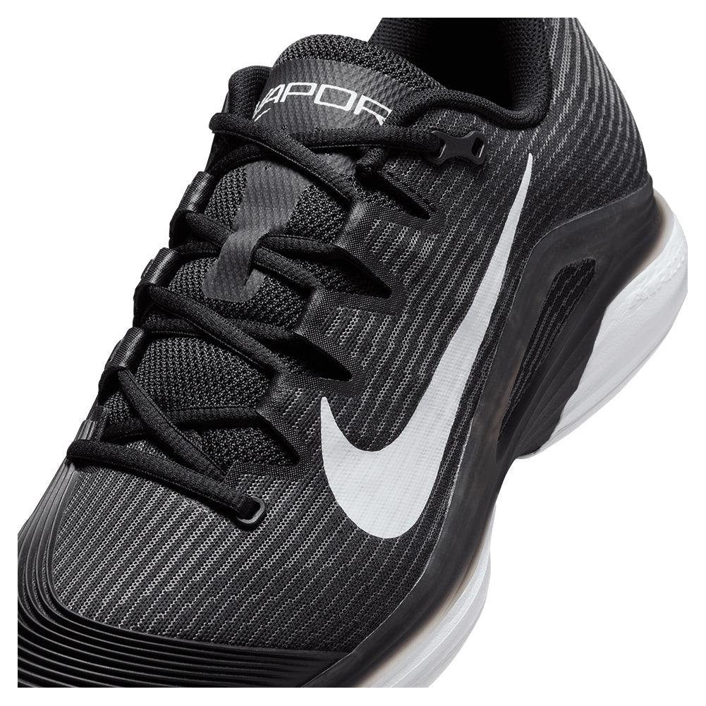Mens Zoom Vapor 12 Tennis Shoes Black and White NIKE