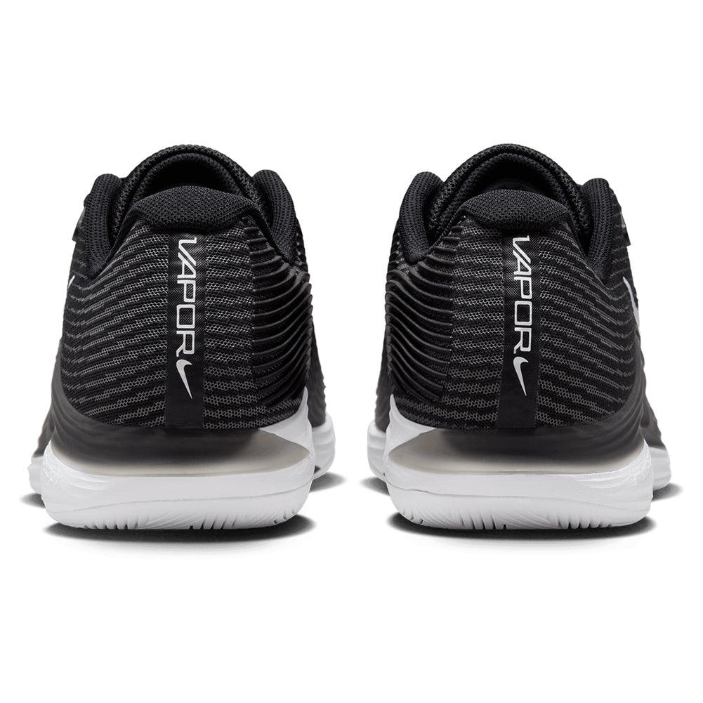 Mens Zoom Vapor 12 Tennis Shoes Black and White NIKE