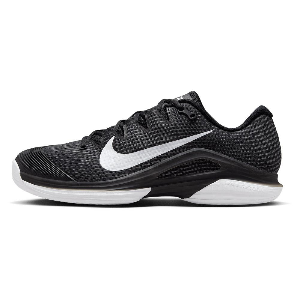 Mens Zoom Vapor 12 Tennis Shoes Black and White NIKE