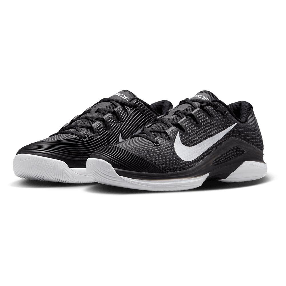 Mens Zoom Vapor 12 Tennis Shoes Black and White NIKE