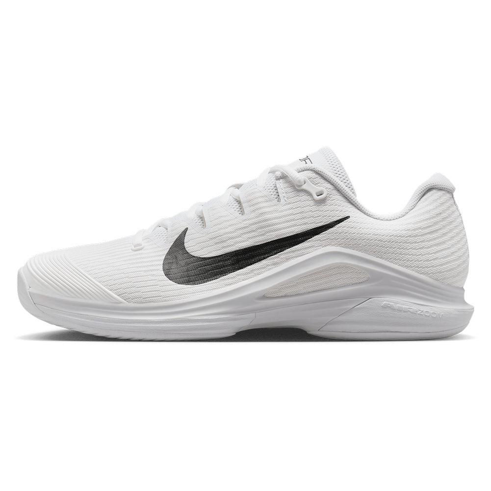 Mens Zoom Vapor 12 Tennis Shoes White and Black NIKE