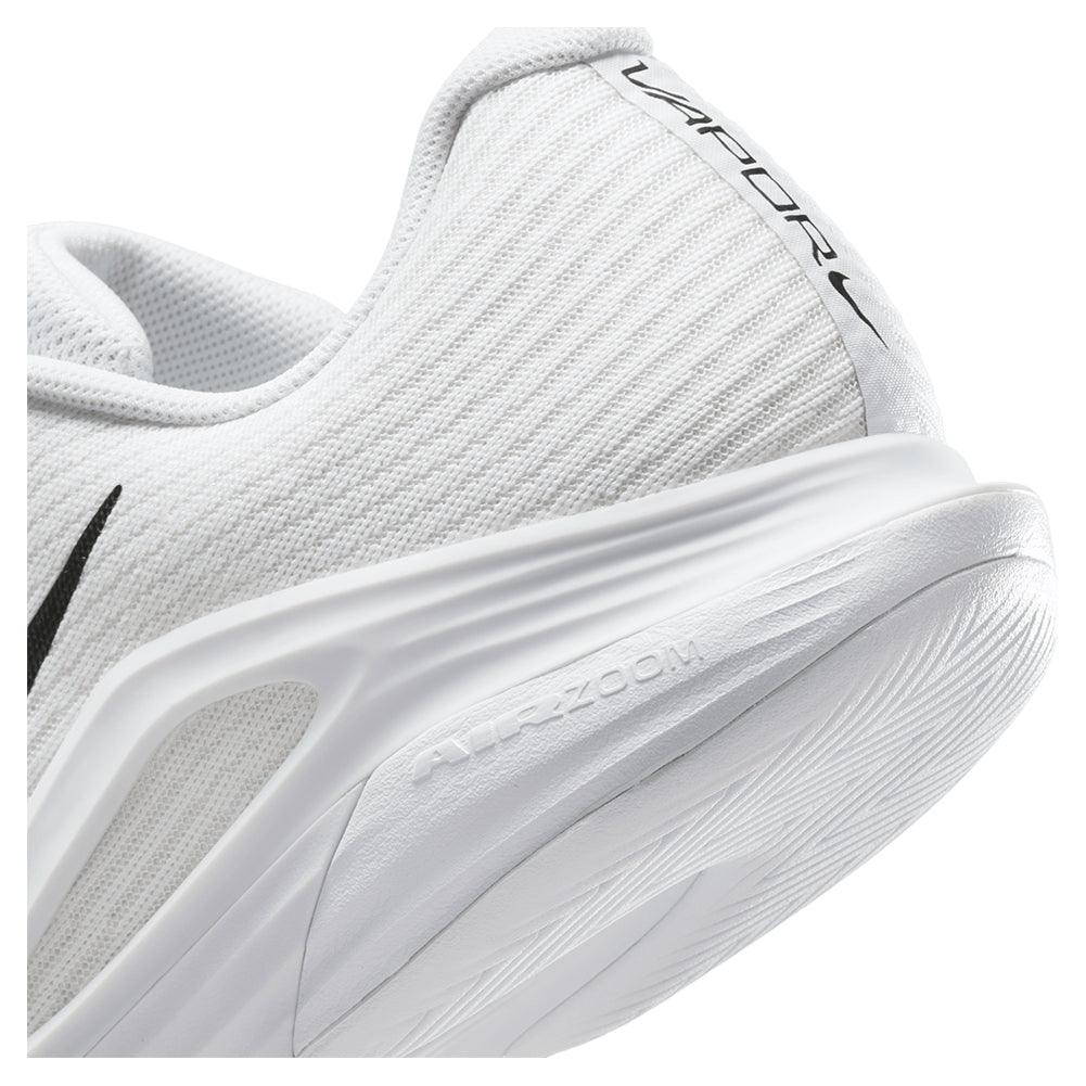 Mens Zoom Vapor 12 Tennis Shoes White and Black NIKE