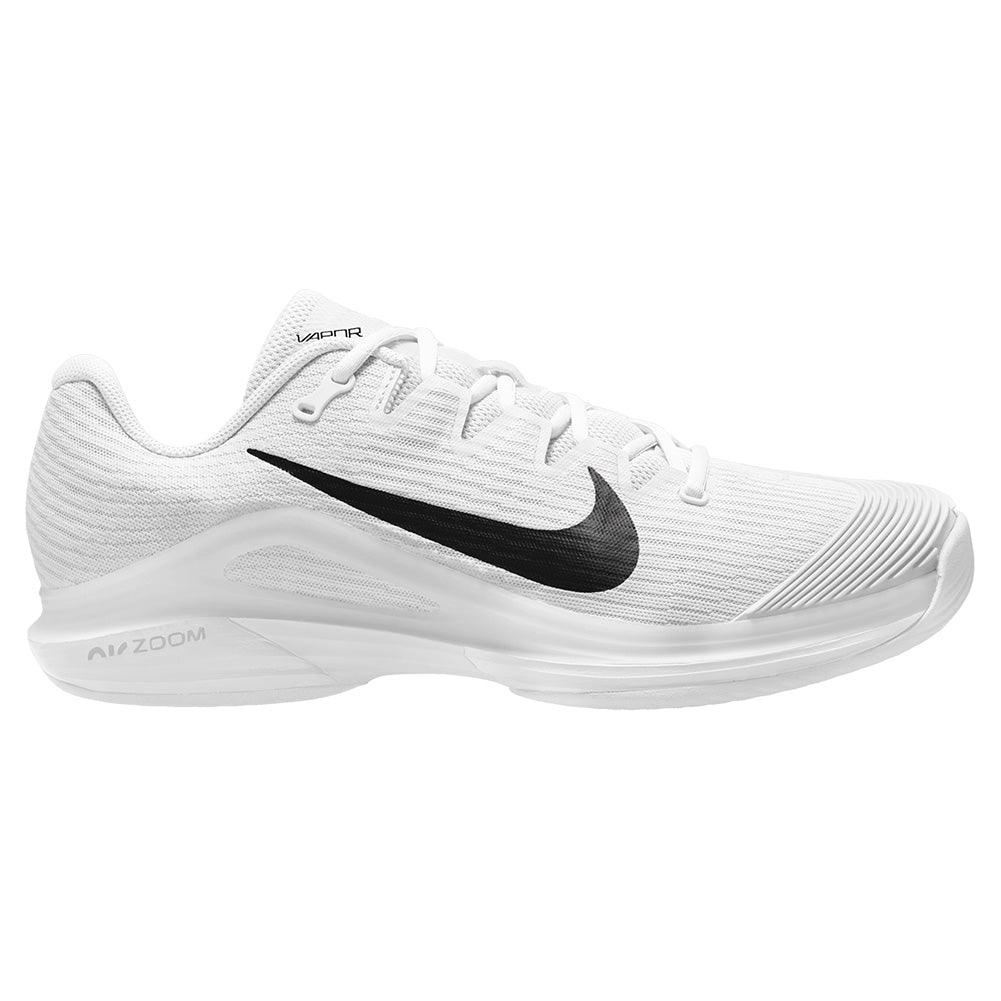 Mens Zoom Vapor 12 Tennis Shoes White and Black NIKE