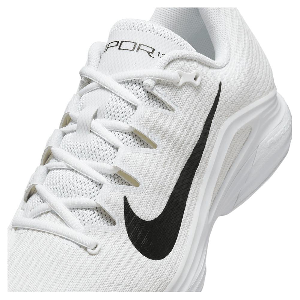 Mens Zoom Vapor 12 Tennis Shoes White and Black NIKE