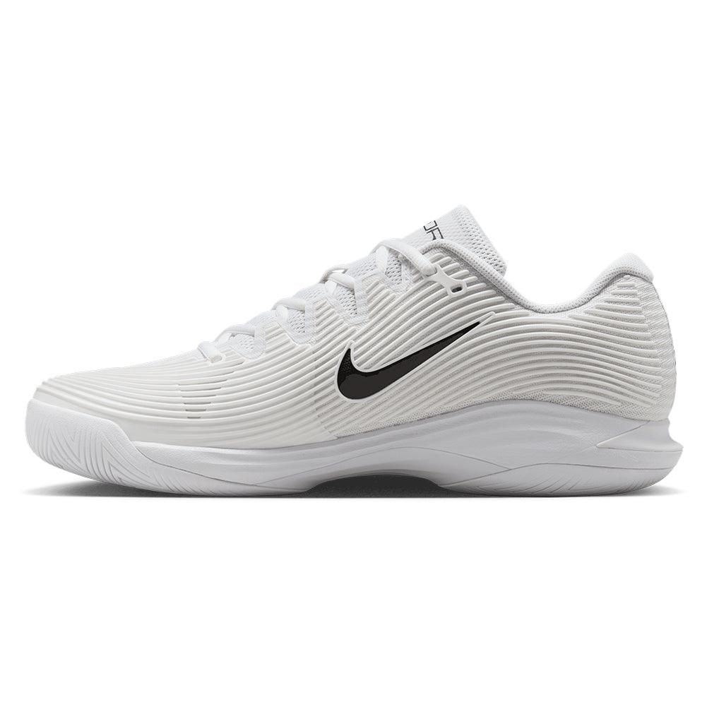Mens Zoom Vapor 12 Tennis Shoes White and Black NIKE