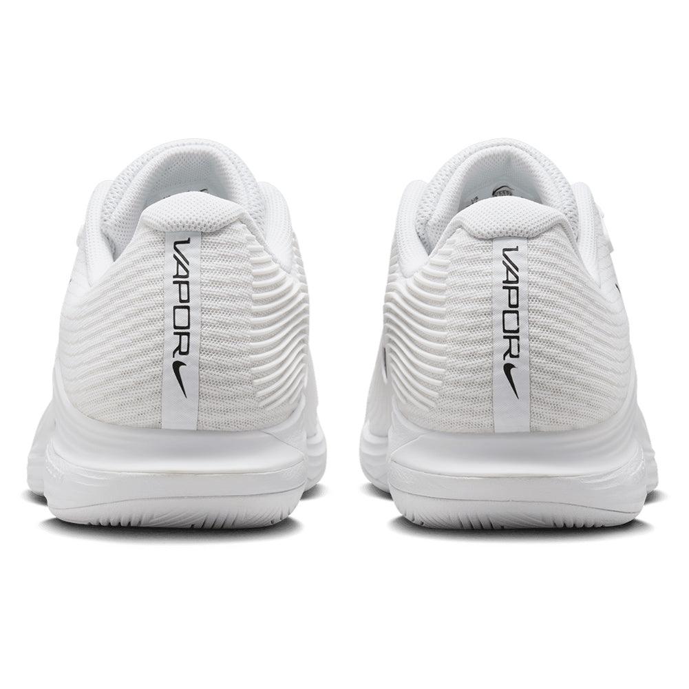 Mens Zoom Vapor 12 Tennis Shoes White and Black NIKE