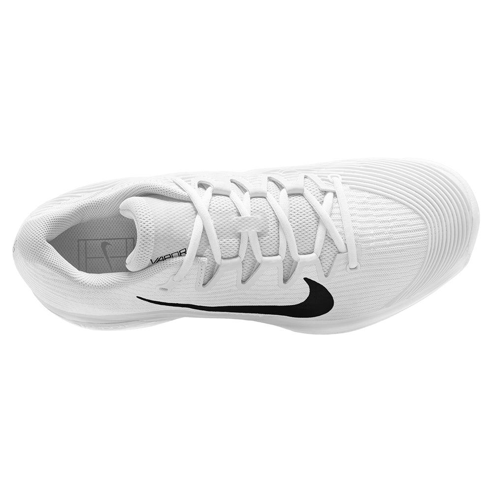 Mens Zoom Vapor 12 Tennis Shoes White and Black NIKE