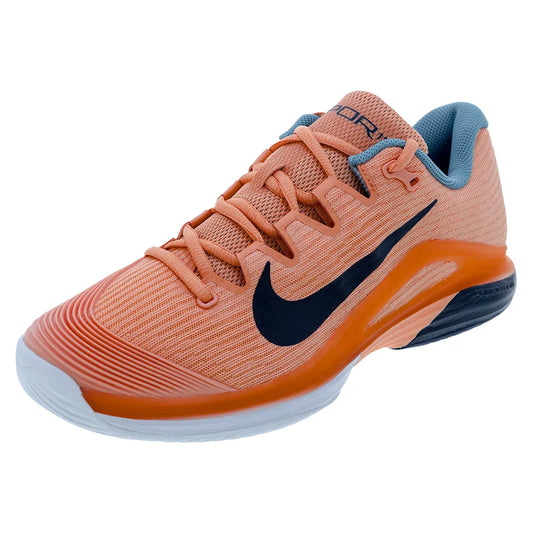 Men`s Zoom Vapor 12 Tennis Shoes Apricot Agate and Obsidian NIKE 6 Orange