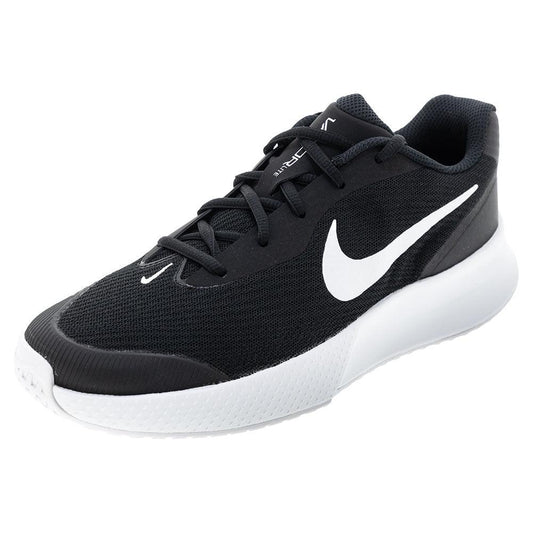 Women`s Vapor Lite 3 Tennis Shoes Black and White NIKE 5 Black