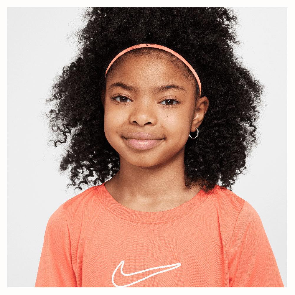 Girls' One Dri-Fit Short Sleeve Tennis Top Magic Ember and White NIKE