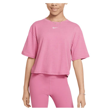 Girls` One Relaxed Dri-FIT Short-Sleeve Top NIKE XS 646_MAGIC_FLAMINGO