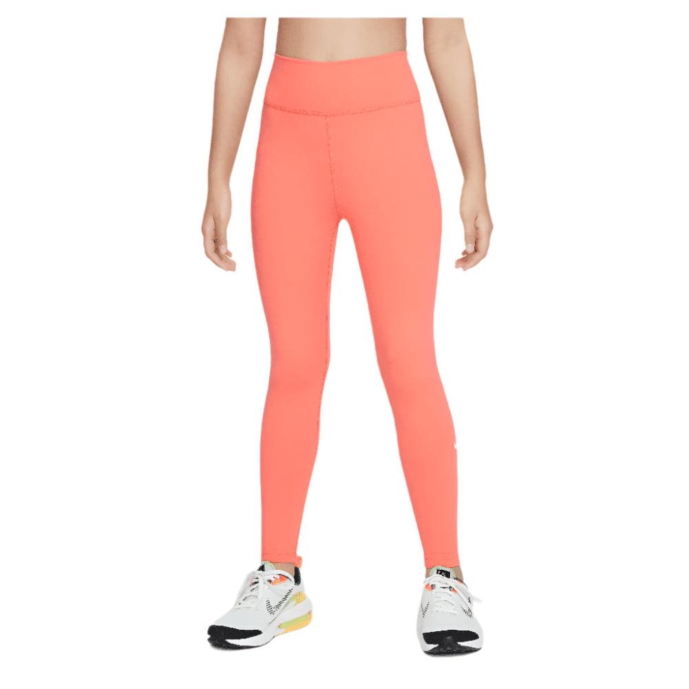 Girls' One Dri-Fit High Waisted Tennis Leggings NIKE XL 814_MAGIC_EMBER/WHT
