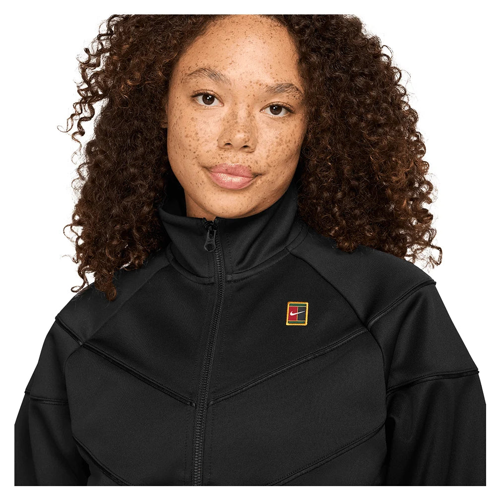 Women`s Court Dri-FIT Heritage Windrunner Poly Knit Jacket Black NIKE
