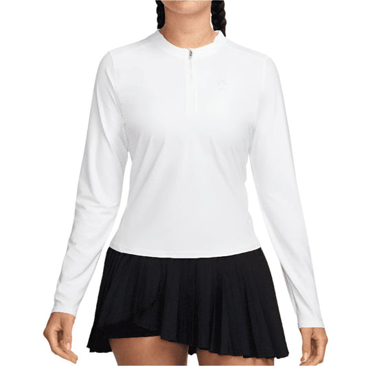 Women`s Dri-Fit Advantage Midlayer Long Sleeve Tennis Top NIKE White XS