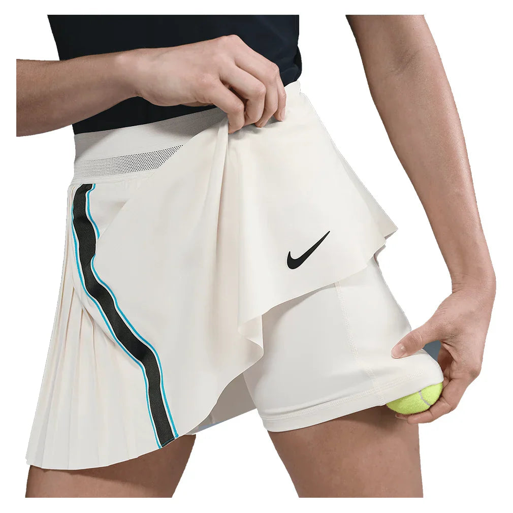 Women`s Paris Court Dri-FIT Slam High Rise Tennis Skort NIKE XS Pale Ivory