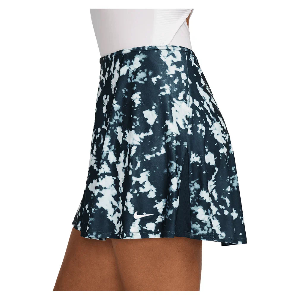 Women`s Dri-FIT Victory Flouncy 15" Print Tennis Skort Armory Navy and White NIKE