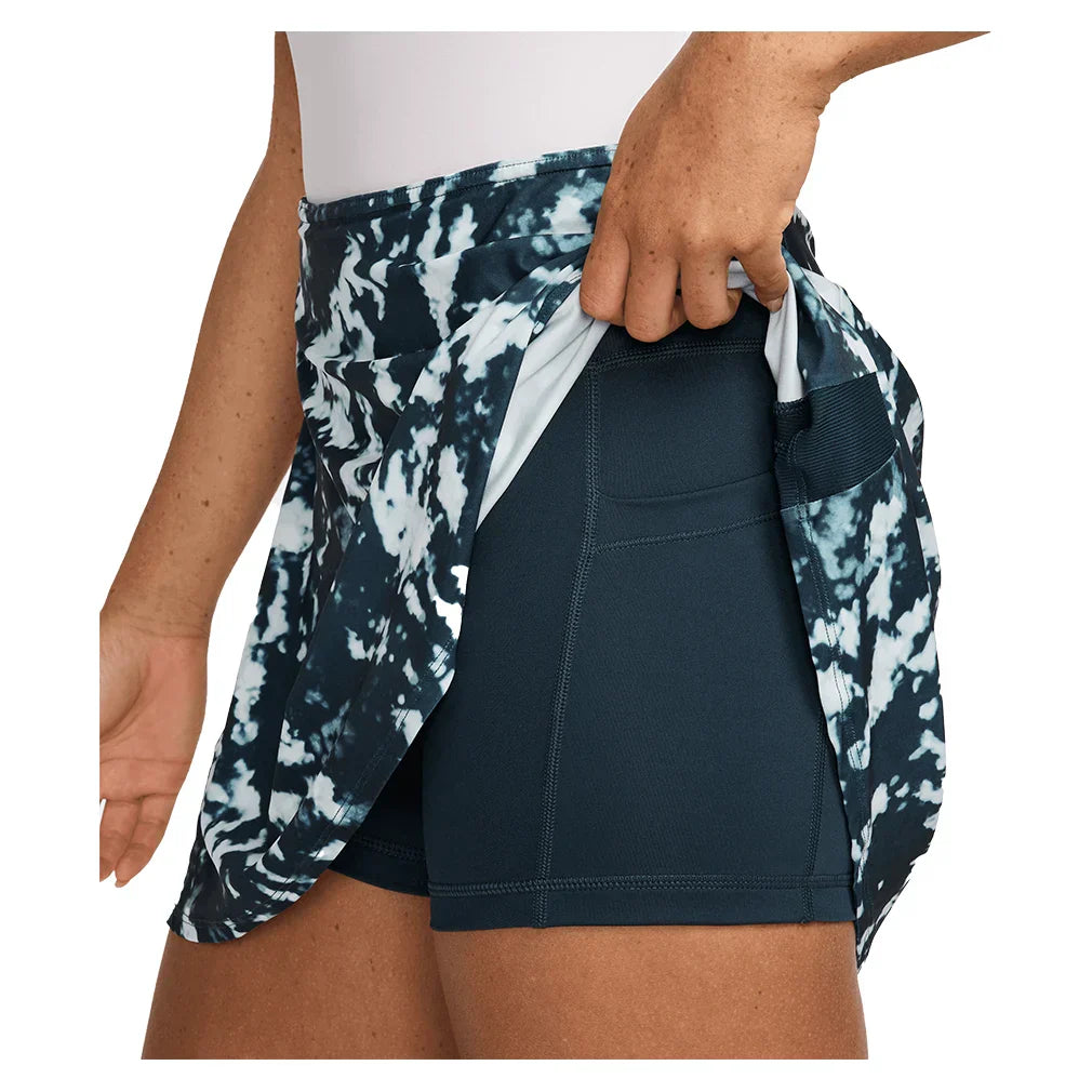 Women`s Dri-FIT Victory Flouncy 15" Print Tennis Skort Armory Navy and White NIKE
