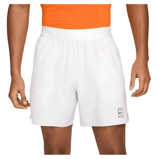 Men`s Dri-Fit Advantage 6 Inch Tennis Short MENS APPAREL NIKE White XS