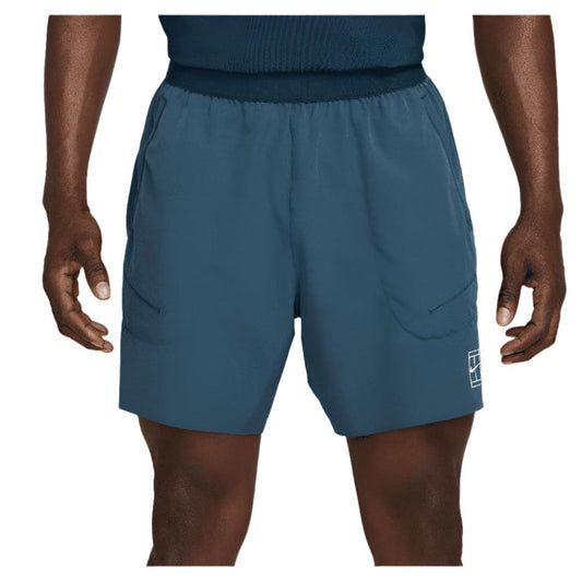 Men`s Dri-Fit Advantage 6 Inch Tennis Short MENS APPAREL NIKE XS 478_ARMORY_NAVY/WHT