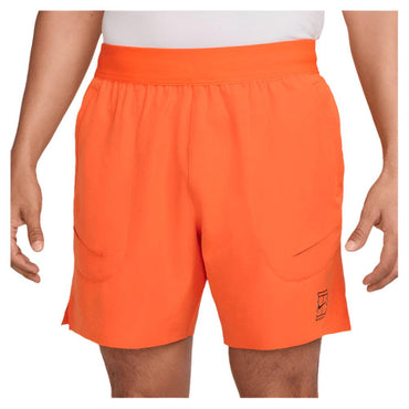 Men`s Dri-Fit Advantage 6 Inch Tennis Short MENS APPAREL NIKE XS 819_SAFETY_ORANGE/BK