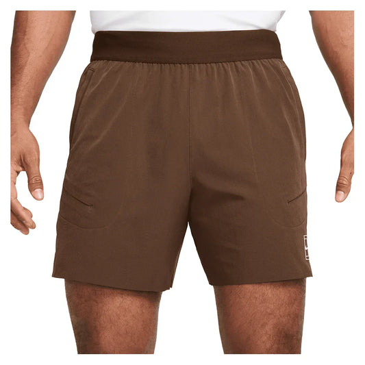 Men`s Court Dri-FIT Advantage 6 Inch Tennis Short NIKE XS 259_CACAO_WOW