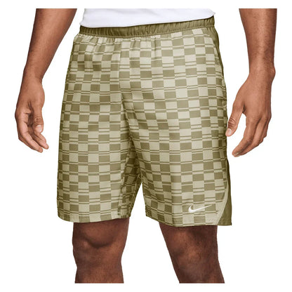Men`s Court Dri-FIT Victory 9 Inch All Over Print Tennis Short NIKE XS 229_LT_KHAKI