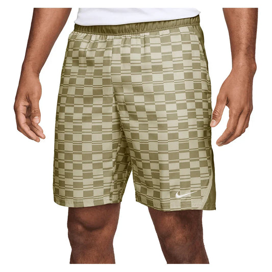 Men`s Court Dri-FIT Victory 9 Inch All Over Print Tennis Short NIKE XS 229_LT_KHAKI