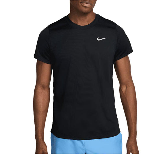 Men`s Dri-Fit Victory Tennis Top MENS APPAREL NIKE 010 BLACK/WHITE XS