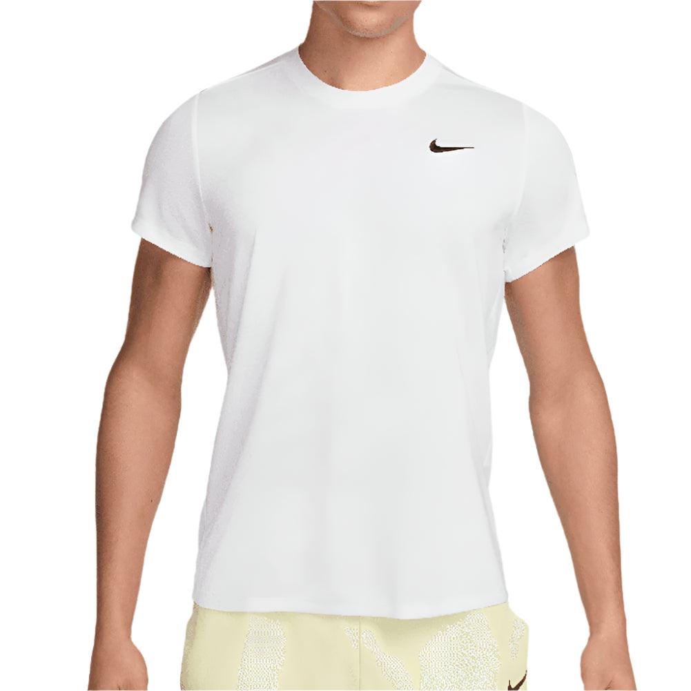 Men`s Dri-Fit Victory Tennis Top MENS APPAREL NIKE 100 WHITE/BLACK XS