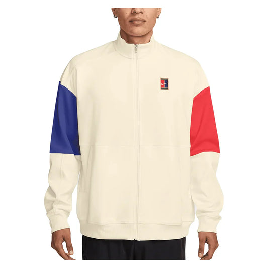 Men`s Court Heritage Tennis Jacket NIKE XS 110_PALE_IVORY/DP_NT
