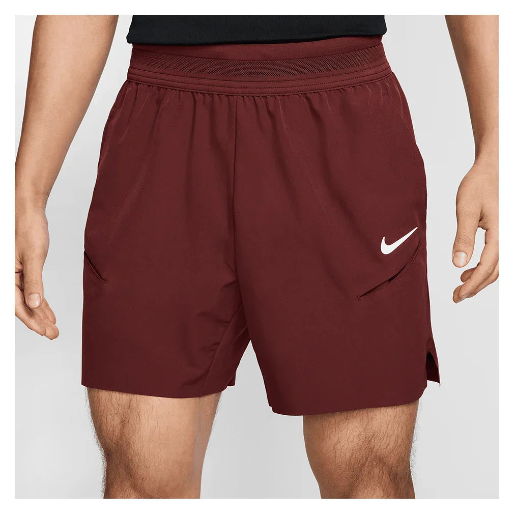 Men`s Paris Court Dri-FIT Slam 6" Tennis Short NIKE XS 619_DK_TEAM_RED/WT