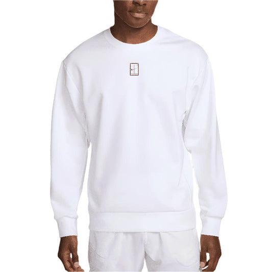 Men`s Heritage Dri-FIT Fleece Long Sleeve Tennis Top White MENS APPAREL NIKE XS White