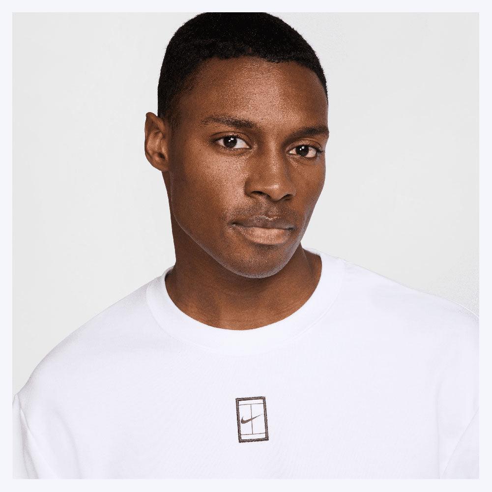 Men`s Heritage Dri-FIT Fleece Long Sleeve Tennis Top White MENS APPAREL NIKE