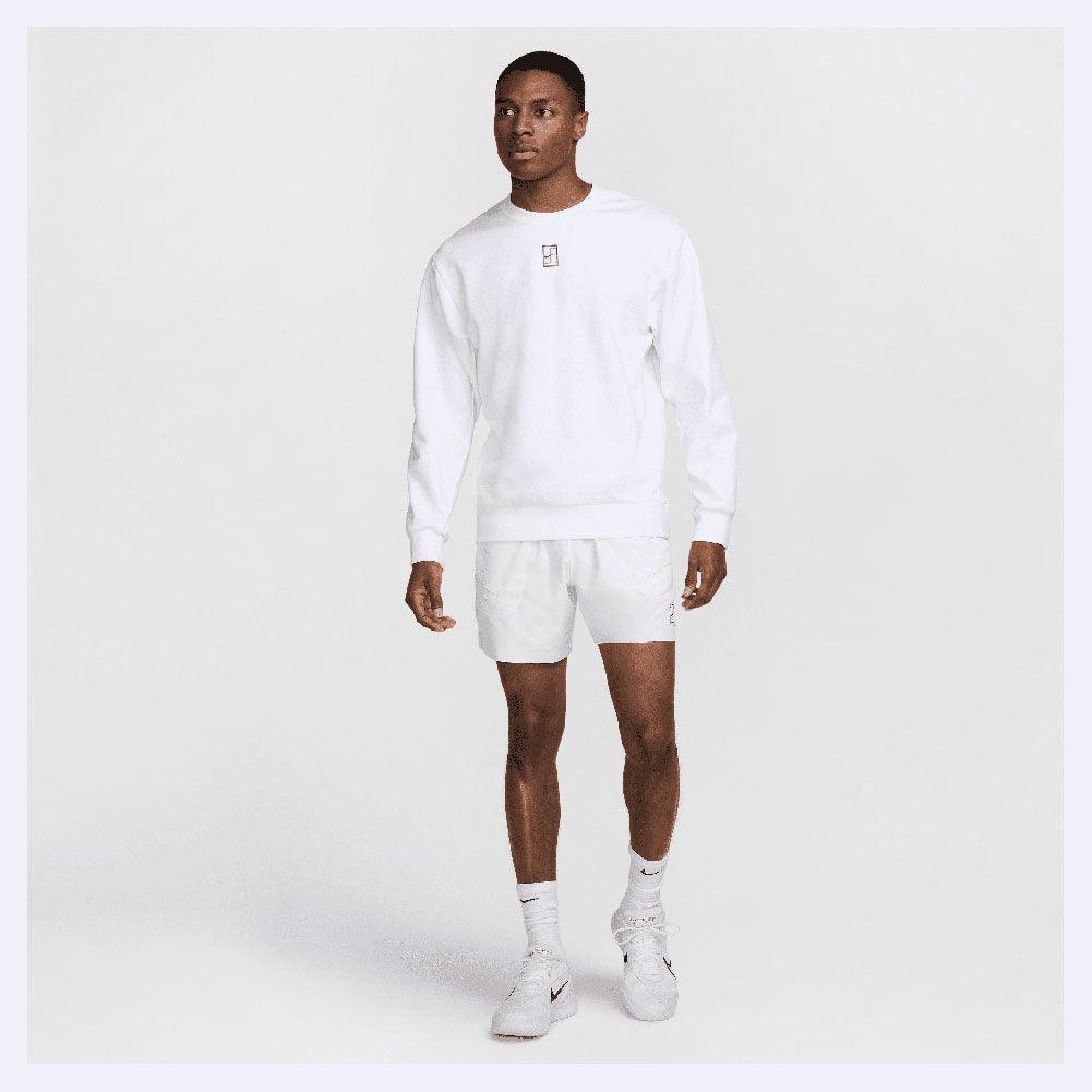 Men`s Heritage Dri-FIT Fleece Long Sleeve Tennis Top White MENS APPAREL NIKE