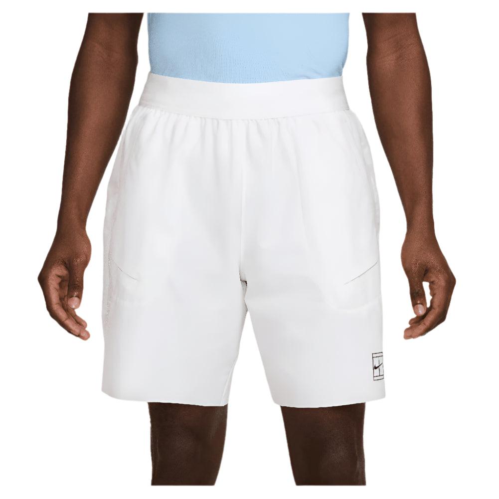 Men`s Dri-Fit Advantage 8 inch Tennis Short NIKE White XS
