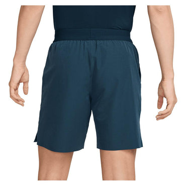 Men`s Dri-Fit Advantage 8 inch Tennis Short Armory Navy and White MENS APPAREL NIKE