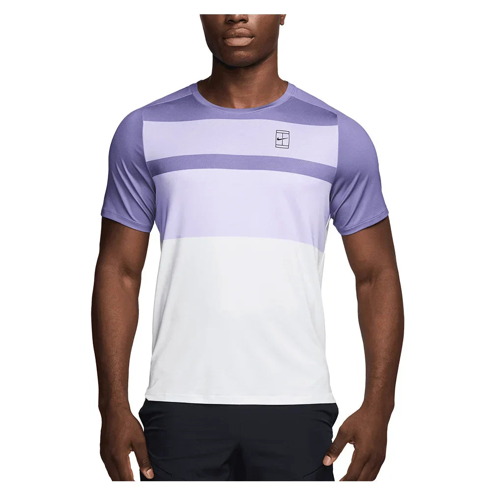 Men`s Court Dri-FIT Advantage Print Tennis Top NIKE XS 527_DUSTY_AMETHYST