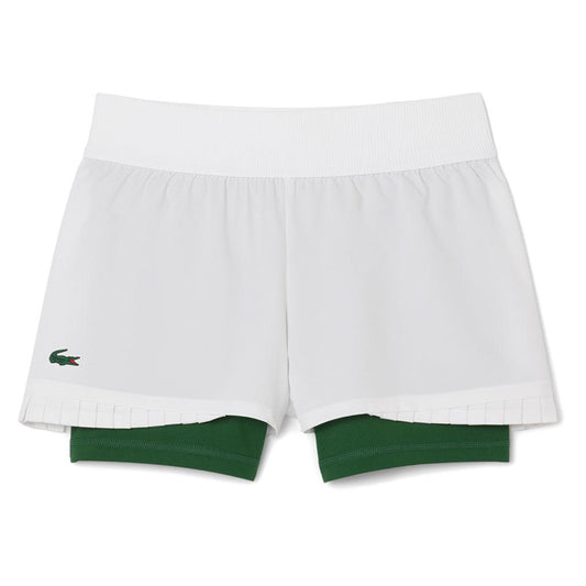 Women`s On Court Lined Tennis Short LACOSTE 2(EUR34) White
