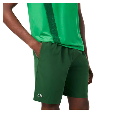 Men`s Novak Djokovic On Court Tec Woven Tennis Short LACOSTE SMALL Green