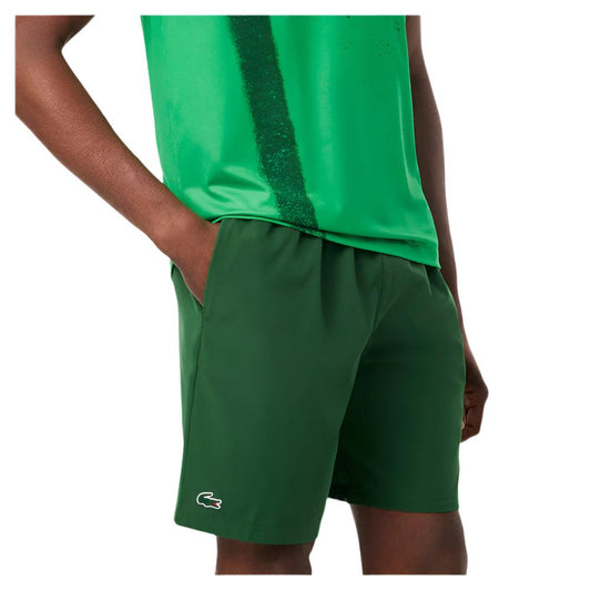 Men`s Novak Djokovic On Court Tec Woven Tennis Short LACOSTE SMALL Green