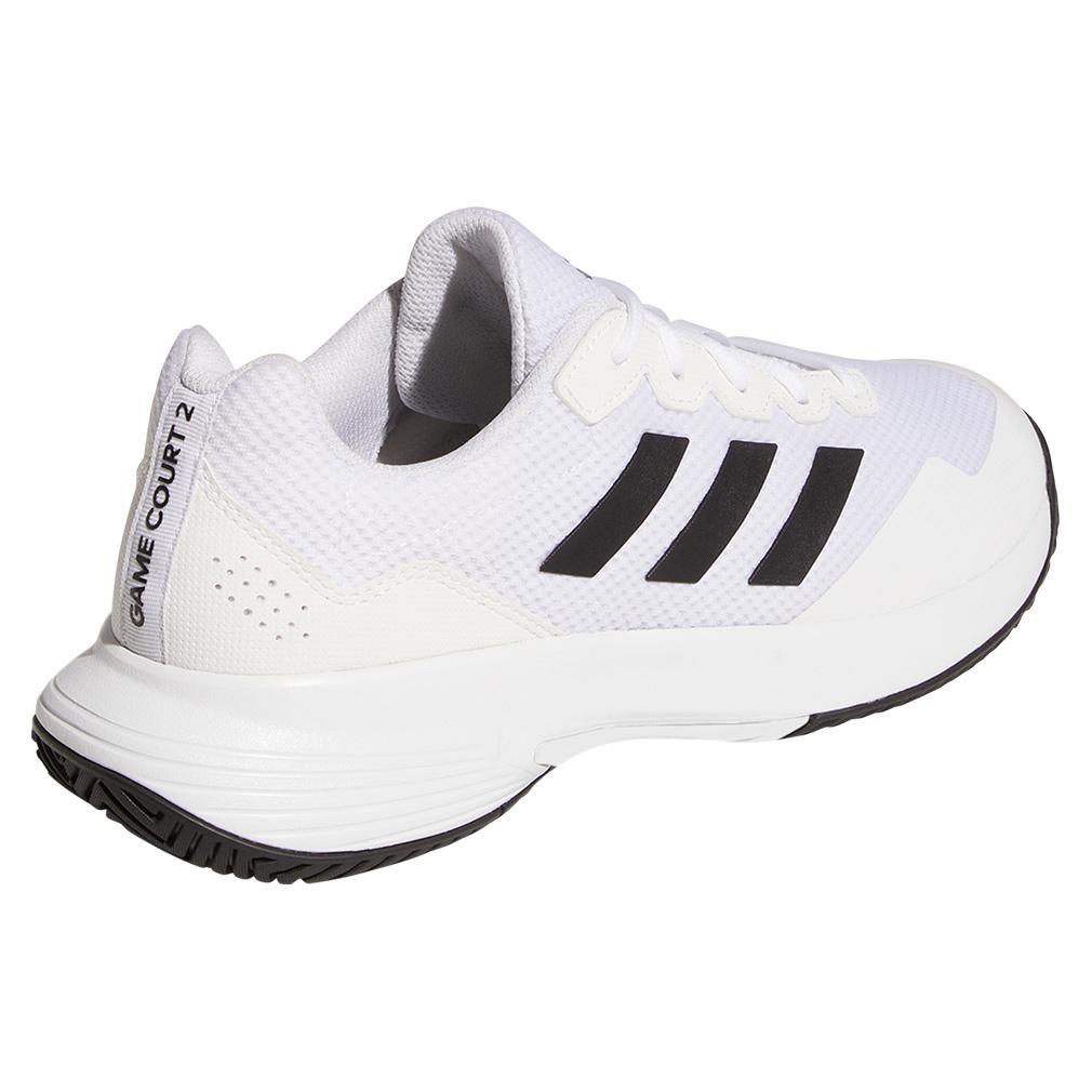 Men's GameCourt 2 Tennis Shoes Footwear White and Core Black Super Sale ADIDAS