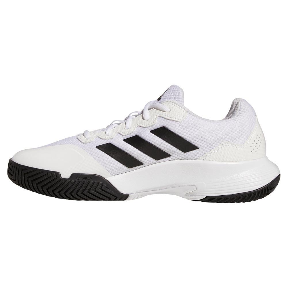 Men's GameCourt 2 Tennis Shoes Footwear White and Core Black Super Sale ADIDAS