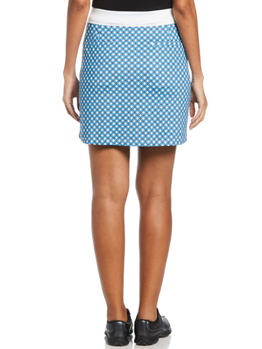 Geo Floral Print Wrap Golf Skort