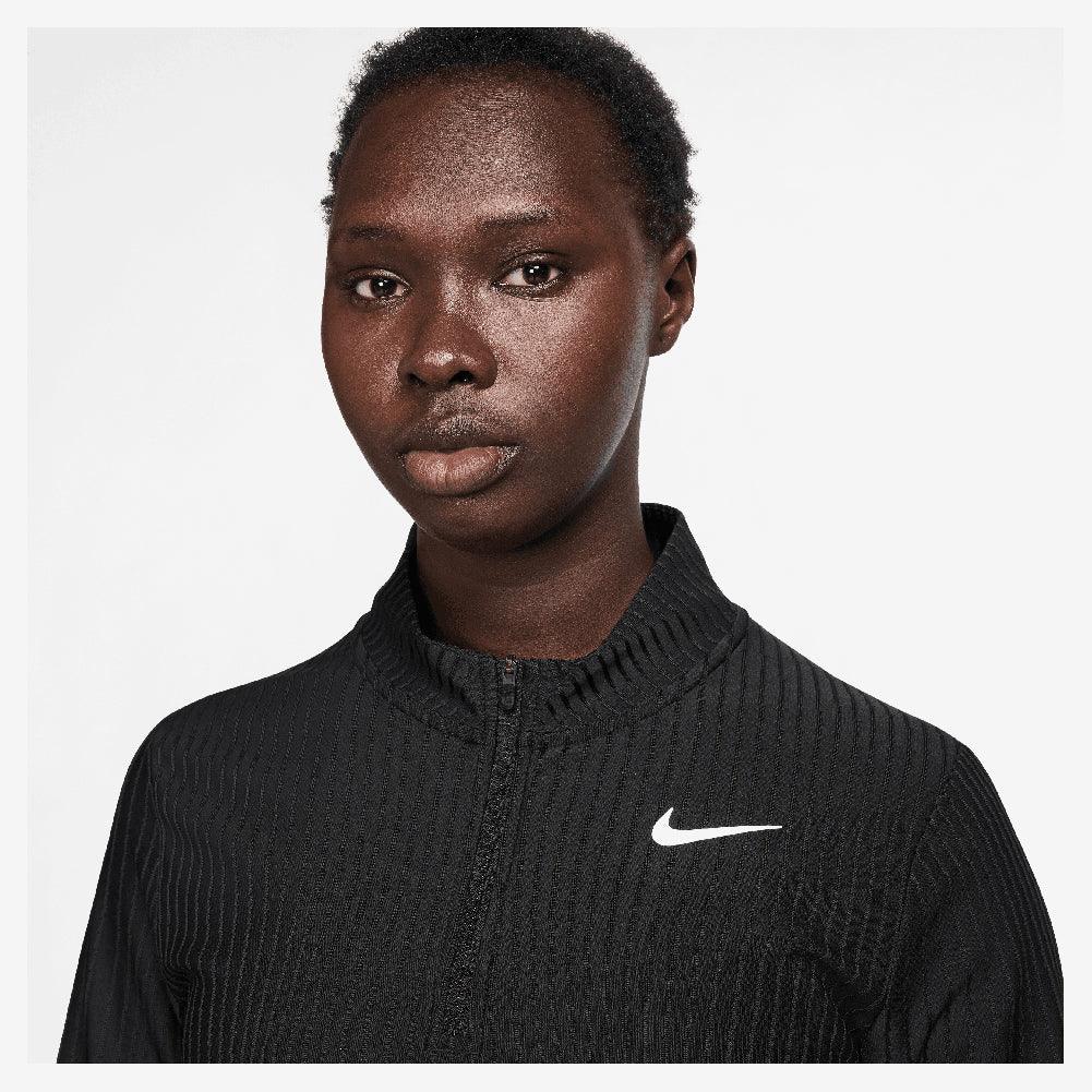 Women`s Dri-Fit Advantage Tour 1/2 Zip Long Sleeve Tennis Top NIKE